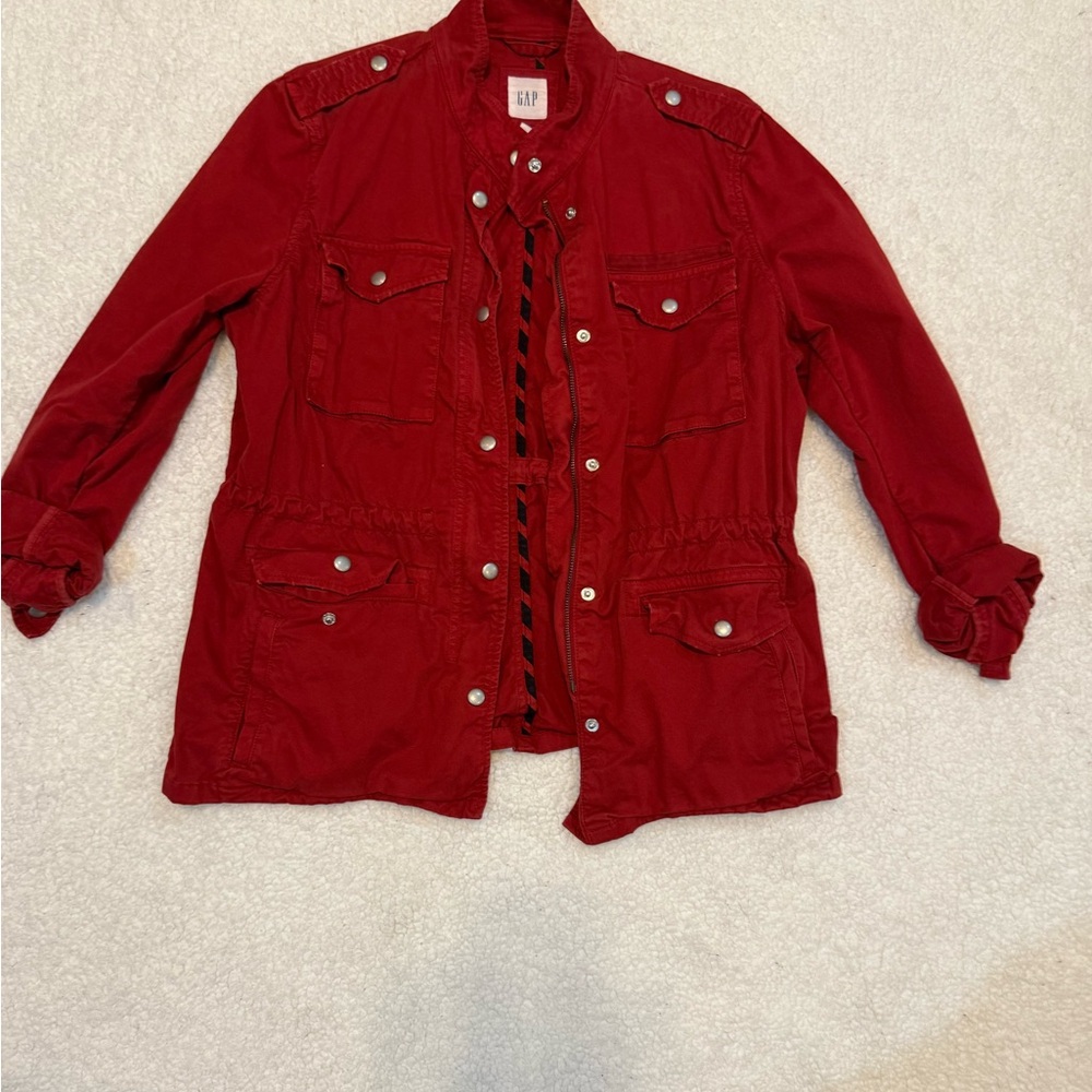 GAP Crimson Button-Up Jacket